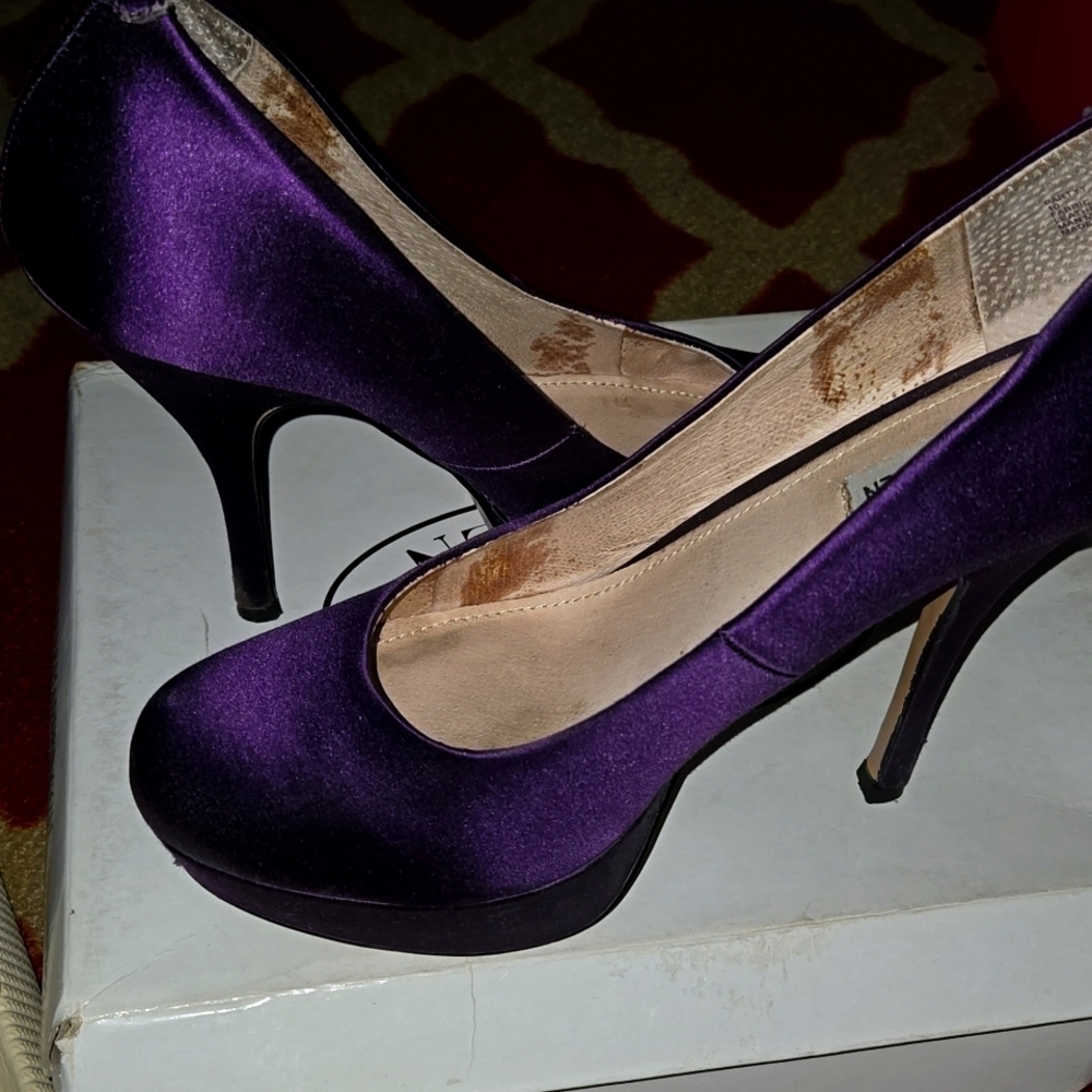 Steve Madden Sz 10 Purple Satin Heels